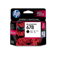 HP 678 Black Ink Cartridge : 150 pgs : CZ107AA