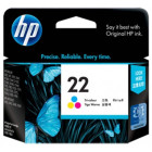 HP 22 Tri-color Ink Cartridge : 165pgs : C9352AA