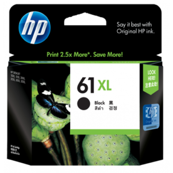 HP 61XL Black Ink Cartridge : 430 pgs : CH563WA	