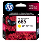 HP 685 Yellow Ink Cartridge : 300 pgs : CZ124AA	
