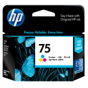 HP 75 Tricolor Inkjet Print Cartridge :170 pgs : CB337WA