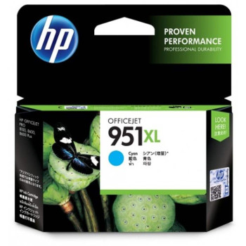 HP Original Cartridges : HP 951XL Cyan : Hight Yield : 1500pgs :  CN046AA