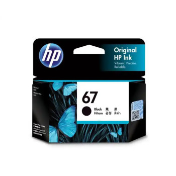 HP 67 Black Original Ink Cartridge : 120 pgs : 3YM56AA	