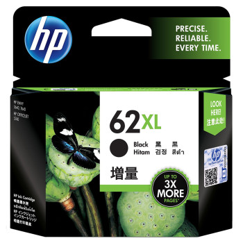 HP 62XL Black Ink Cartridge : 600pgs : C2P05AA	