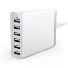 Anker A2123 PowerPort 60W 6-Port USB Desktop Charger - White