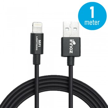 Innoz® InnoLink MFI Lightning Connector Cable- Black (1m)