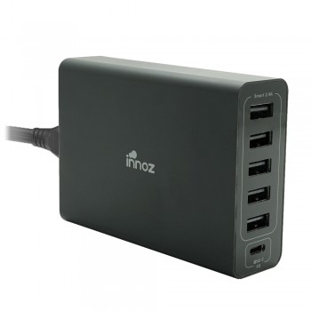 Innoz® InnoPower PD6C USB-C PD 6 Port Desktop Charger - Black