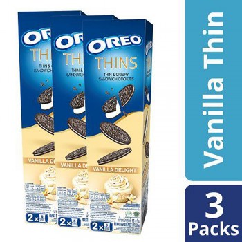 Oreo Thins & Crispy Cookies Vanilla Delight (95g x 3)