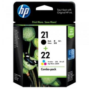 HP 21/22 Combo Pack Ink Cartridge : 165 pgs : CC630AA