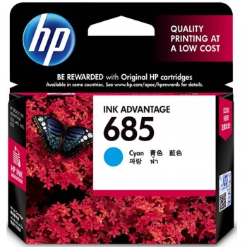 HP 685 Cyan Ink Cartridge : 300 pgs : CZ122AA	