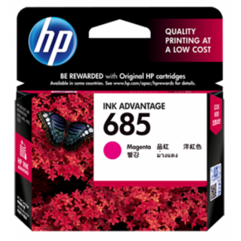 HP 685 Magenta Ink Cartridge : 300 pgs : CZ123AA	