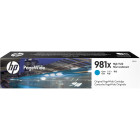 HP 981X High Yield Cyan Original PageWide Cartridge (L0R09A)