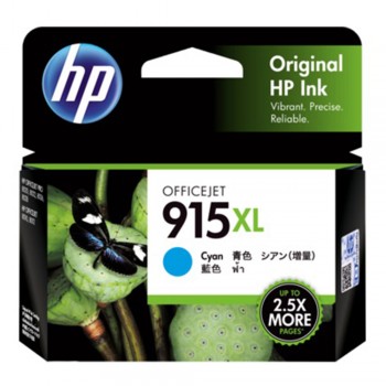 HP 915XL Cyan Original Ink Cartridge : 825 pgs : 3YM19AA