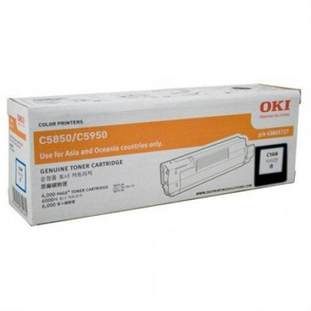 OKI C5850/5950/MC560 BLACK TONER 8000pgs 43865728 ( ITEM NO : OKI C5850 BK )