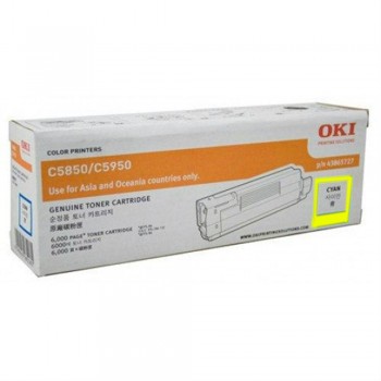 OKI C5850/5950/MC560 YELLOW TONER 6000pgs 43865725 ( ITEM NO : OKI C5850 YEL )