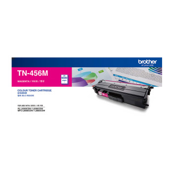 Brother TN-456 Magenta Genuine Colour Toner Cartridge, Page Yield up to 6,500 pages