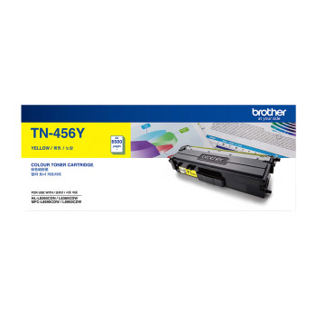 Brother TN-456 Yellow Genuine Colour Toner Cartridge, Page Yield up to 6,500 pages