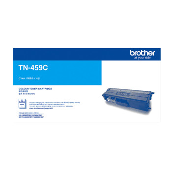 Brother TN-459 Cyan  Genuine Colour Toner Cartridge, Page Yield up to 9,000 pages
