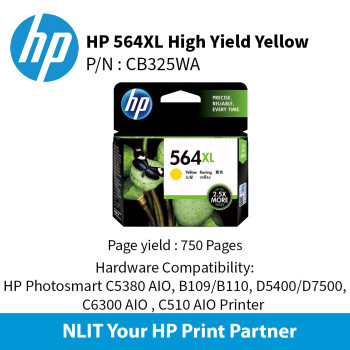 HP 564XL Yellow Ink Cartridge (CB325WA)