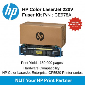 HP Color LaserJet 220V Fuser Kit : for 5555dn Std : 150,000pgs : CE978A