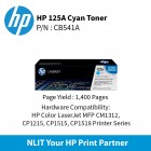 HP 125A Cyan Ctrg : 1400pgs : CB541A