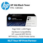 HP 36A Black Ctrg : 2000pgs : CB436A