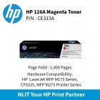 HP 126A Magenta Ctrg : 1000pgs : CE313A