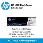 HP 1131X Black Ctrg : 2400pgs : CF210X