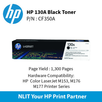 HP 130A  Black Ctrg : 1300pgs : CF350A