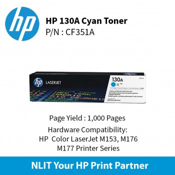 HP 130A  Cyan Ctrg : 1000pgs : CF351A