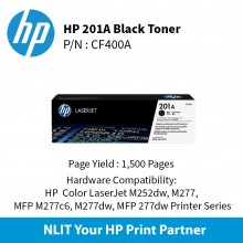 HP 201A Black LaserJet Toner : 1500pgs : CF400A