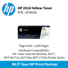 HP 201A Yellow LaserJet Toner : 1400pgs : CF402A	