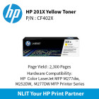 HP 201X Yellow LaserJet Toner : 2300pgs : CF402X