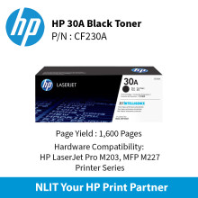 HP 30A Black Original LaserJet Toner Cartridge (CF230A)