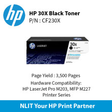 HP 30X High Yield Black Original LaserJet Toner Cartridge (CF230X)