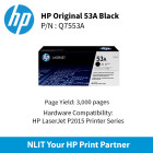 HP 53A Black 3000pgs Q7553A	
