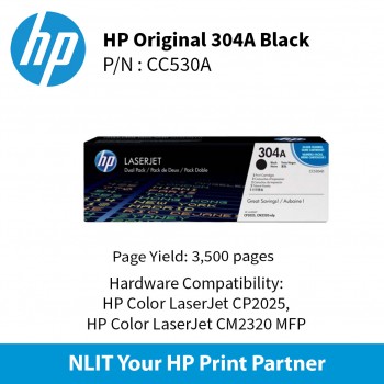 HP 304A Black 3500pgs CC530A
