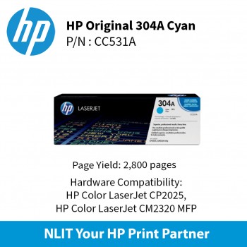 HP 304A Cyan 800pgs CC531A