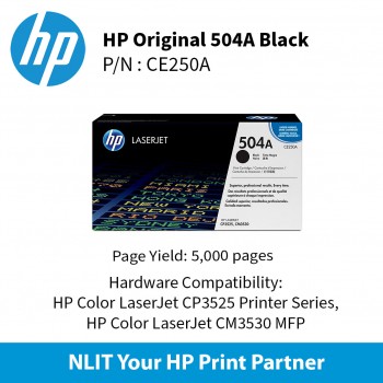 HP 504A Black 5000pgs CE250A