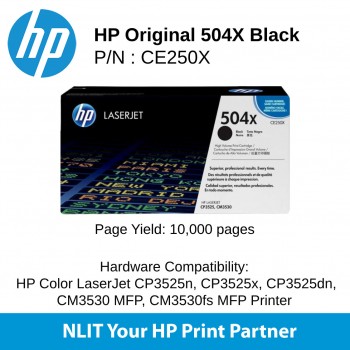 HP 504X Black 10000pgs CE250X