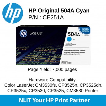 HP 504A Cyan 7000pgs CE251A