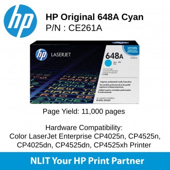 HP 648A Cyan 11000pgs CE261A