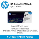 HP Original Toner : HP 307A Black : 7000pgs : CE740A : 2 Yrs Warranty CE740A