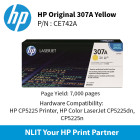 HP Original Toner : HP 307A Yellow : 7300pgs : CE742A : 2 Yrs Warranty CE742A