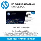 HP 650A Black 13500pgs CE270A