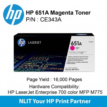 HP 651A Magenta 16000pgs CE343A