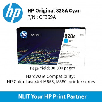 HP Original Toner : HP 828A Cyan : 30000pgs : CF359A : 2 Yrs Warranty CF359A