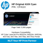HP 410X Cyan 5000pgs CF411X	