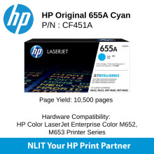 HP 655A Cyan 10500pgs CF451A