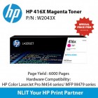HP Original Toner : HP 416X Magenta : 6000pgs : W2043X : 2 Yrs Warranty